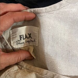 FLAX by Jeanne Engelhart Natural Linen Top - Neutral Beige